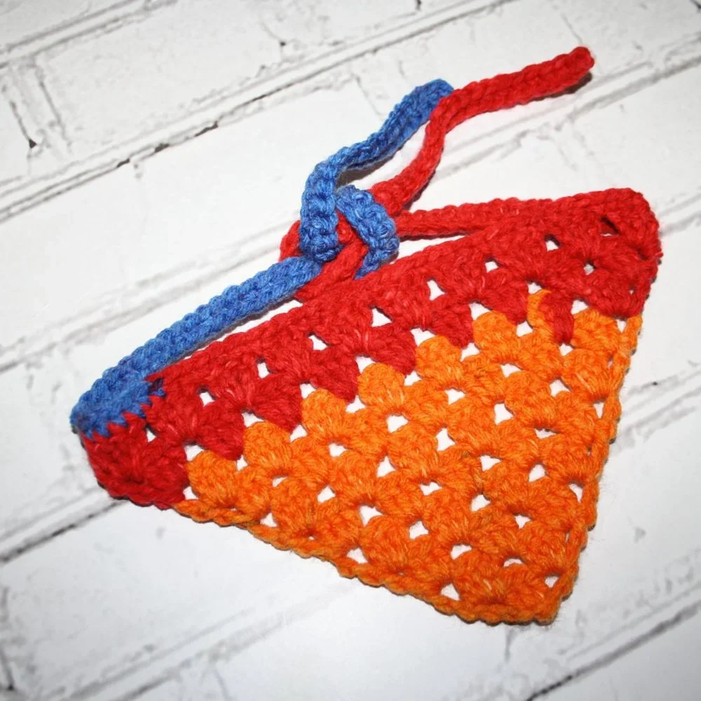 Brand new Crocheted Handmade Dog Bandana Size Medium